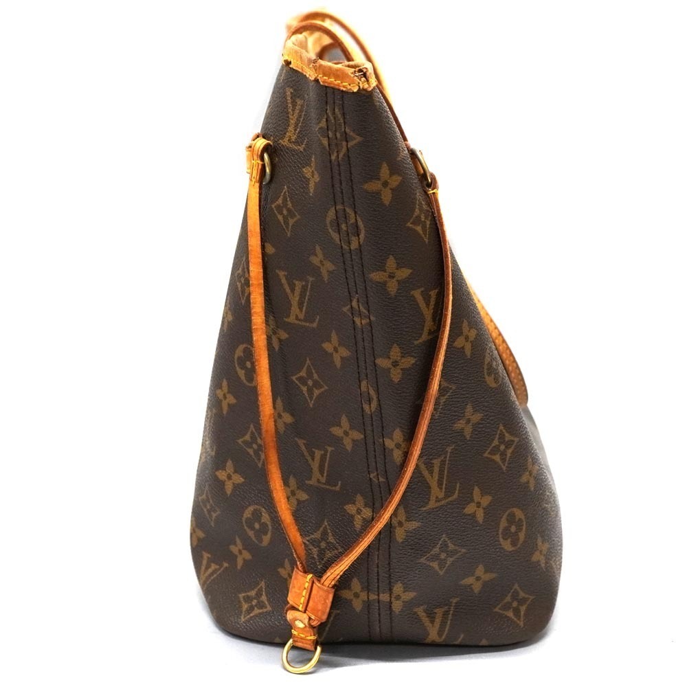 Louis Vuitton Neverfull Monogram Canvas Tote Bag Brown Beige - Picture 4 of 9